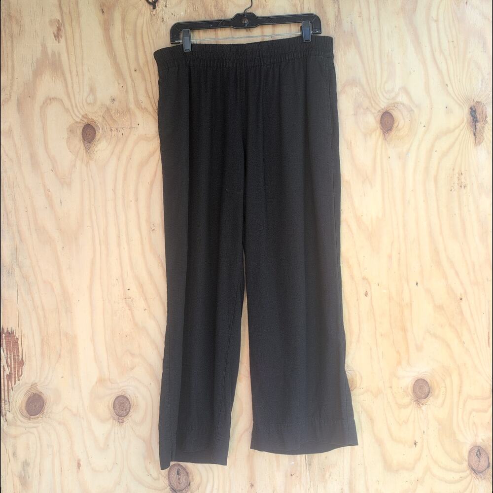Old Navy High Rise Wide Leg Linen Blend Boho Gauzy Pants Women's Large Petite